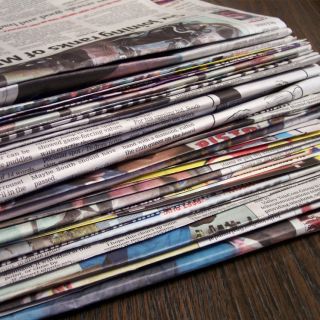 Stack of newspapers