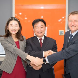 Signing of the MoU between the three institutions. L-R Dr Celina Yu,Professor Nicholas Klomp, Professor Yinnan Yuan. 