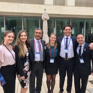 From left: Taylor Meers, Megan Hobson, Vice-Chancellor Professor Deep Saini, Tanaya Allen (NCP Alumni Ambassador 2019), Jai Cornish-Martin, and Timothy Walshe. Photo: supplied