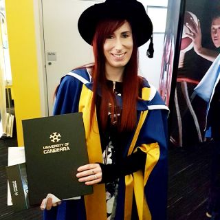 Angela Curcio  has earned her a Doctor of Philosophy from the University of Canberra