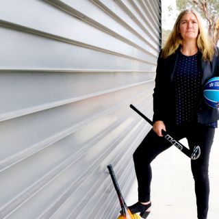 Carrie Graf standing outside the Sporting Commons