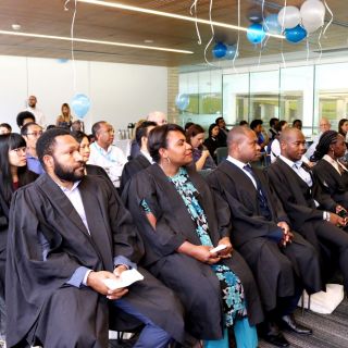 Australia Awards scholarship recipients have farewelled the University of Canberra, celebrating the end of their studies with a special ceremony on campus