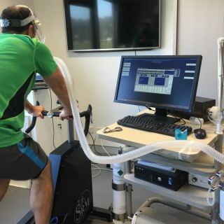 Professor Mark Naunton preparing for the Kokoda Track inside the University’s Sporting Commons