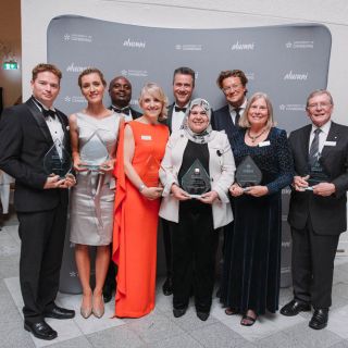 Winners of the University of Canberra's 2017 Distinguished Alumni Awards