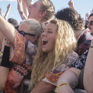 Crowd in mosh pit at GTM